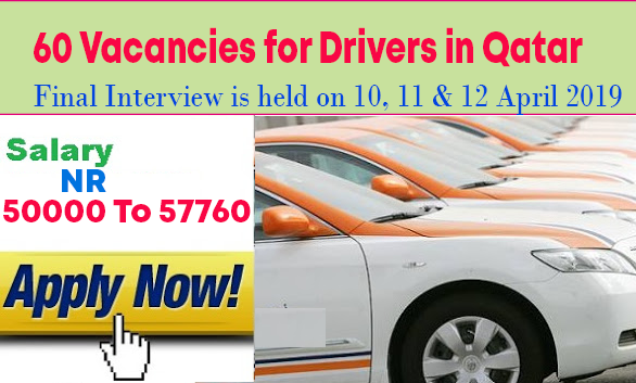 60 Vacancies for Drivers in Qatar