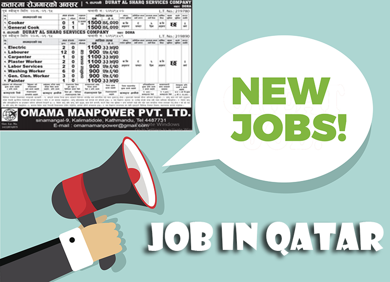 31 Vacancies for Various post in Qatar