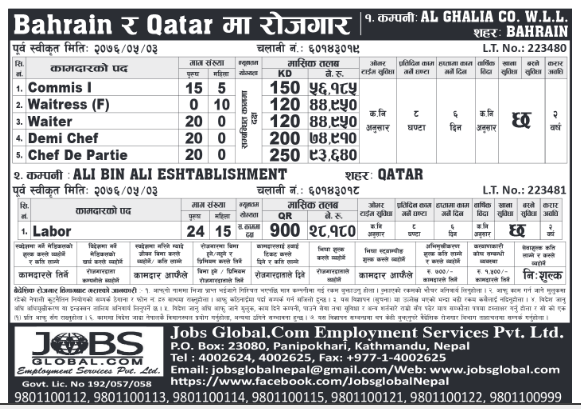 baharin or qatar jobs