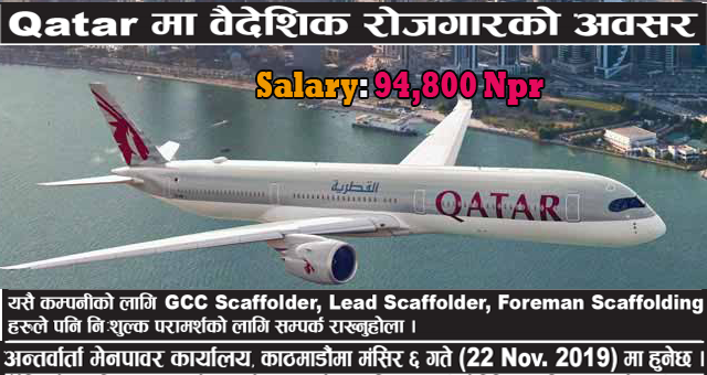 78 Candidate Required for work to Qatar
